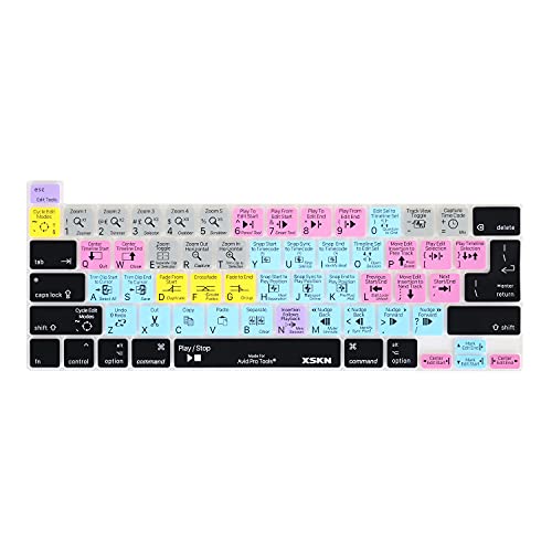 XSKN غطاء لوحة مفاتيح سيليكون XSKN Avid Pro Tools للاختصارات لطرازات Touch Bar 2019 MacBook Pro 16 بوصة A2141 2020 MacBook Pro 13.3 بوصة A2251 A2289 A2338 M1 مع Touch ID نسخة لوحة مفاتيح أمريكية وأوروبية - Image 1
