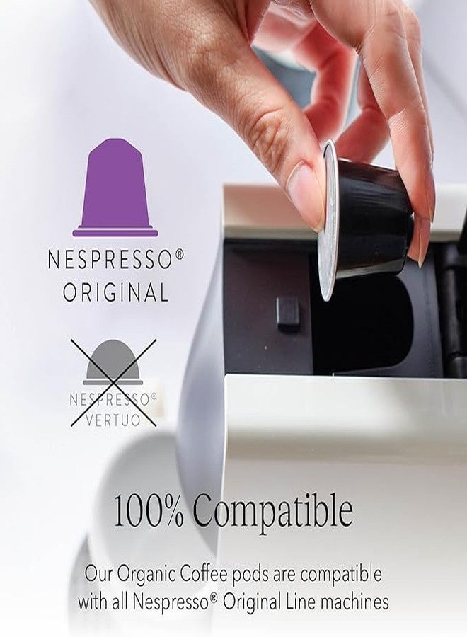 Cru Kafe Dark Roast USDA Organic Espresso Coffee Capsules (50 Pods) Fairtrade Coffee Pods Compatible with Nespresso Original Line and Pixie Machines - Image 5