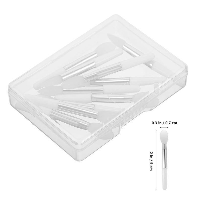 10pcs Silicone Lip Applicator Brush Set with Heads Portable Lipstick Application Tool for Precise Lip Care and Makeup Use - Image 2
