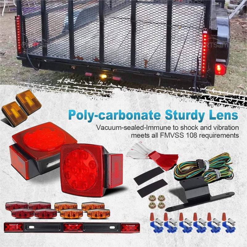 Partsam 12V Submersible LED Trailer Lights Kit - Image 2