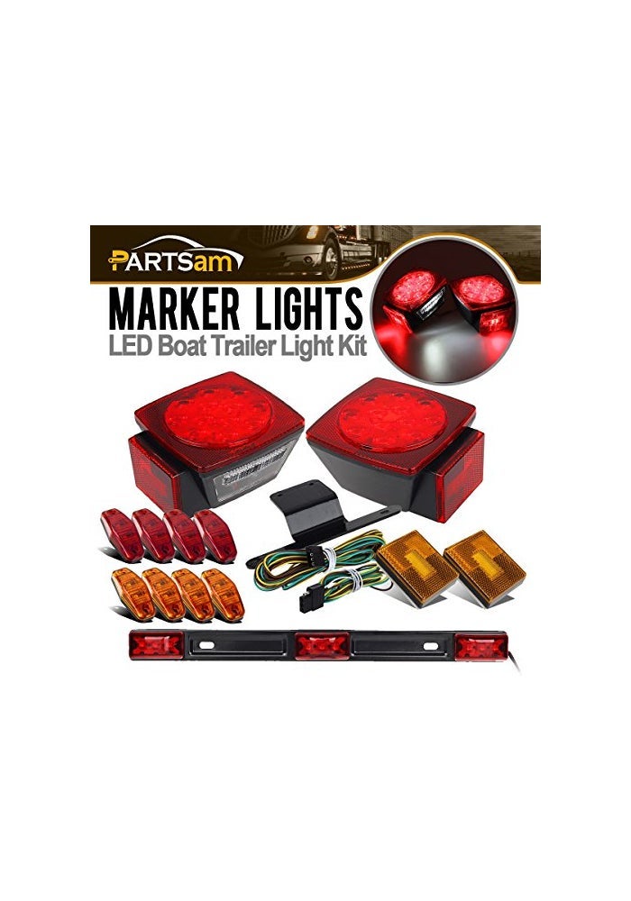 Partsam 12V Submersible LED Trailer Lights Kit - Image 1