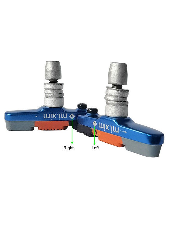 mi.xim - 1 Pair Bike Brake Pads Bicycle V-Brake Blocks with Hex Nut and Shims 55mm for Mountain Bike Road Bike Folding Bike Black - Image 1