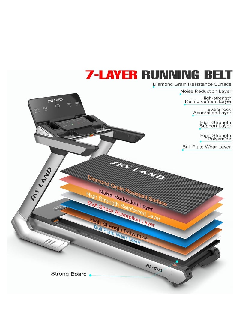 Sky Land Treadmill for Home Use| Powerful Treadmill 4HP Motor, 20% Automatic Incline| Foldable Treadmill with Bluetooth & App| 130kg Max User Weight  - Image 3