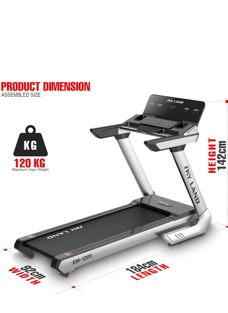 Sky Land Treadmill for Home Use| Powerful Treadmill 4HP Motor, 20% Automatic Incline| Foldable Treadmill with Bluetooth & App| 130kg Max User Weight  - Image 4