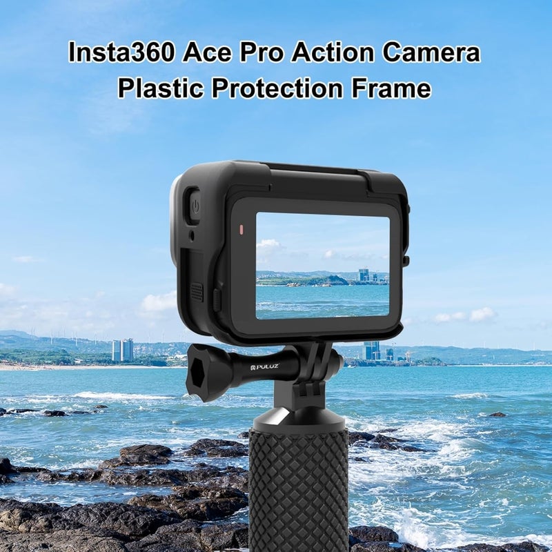 PULUZ PULUZ Protective Cage for Insta360 Ace Pro Plastic Cage Expansion Adapter Frame with Cold Shoe Base for Insta360 Ace Pro Camera Cage Cover Accessories  - Image 2
