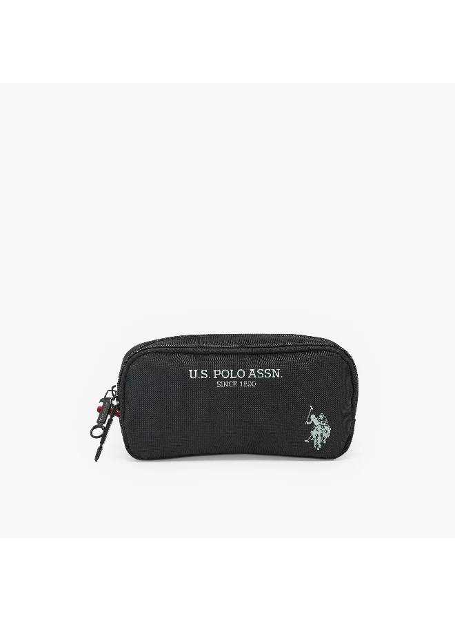 Us Polo Assn  Us Polo-Pouch-2 Cmprts (900D Gucci) Black \ 20X10X6.5