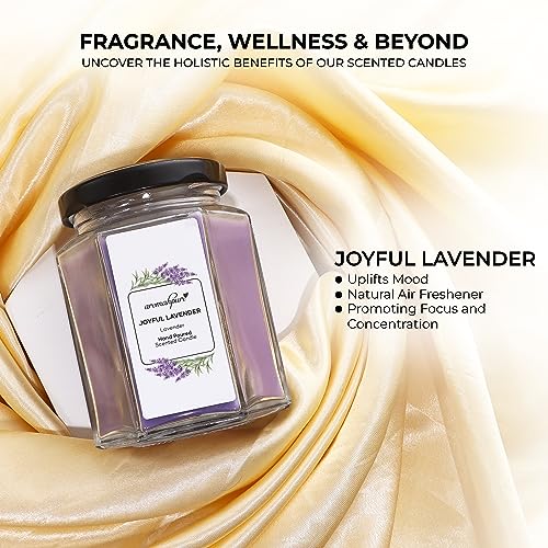 Aromahpure Scented Candle (48 hrs) (100% Soy Wax)- Handcrafted | Smoke-Free |Joyful Lavender- Lavender Fragrance Candles for Home & Gift Sets - Image 4