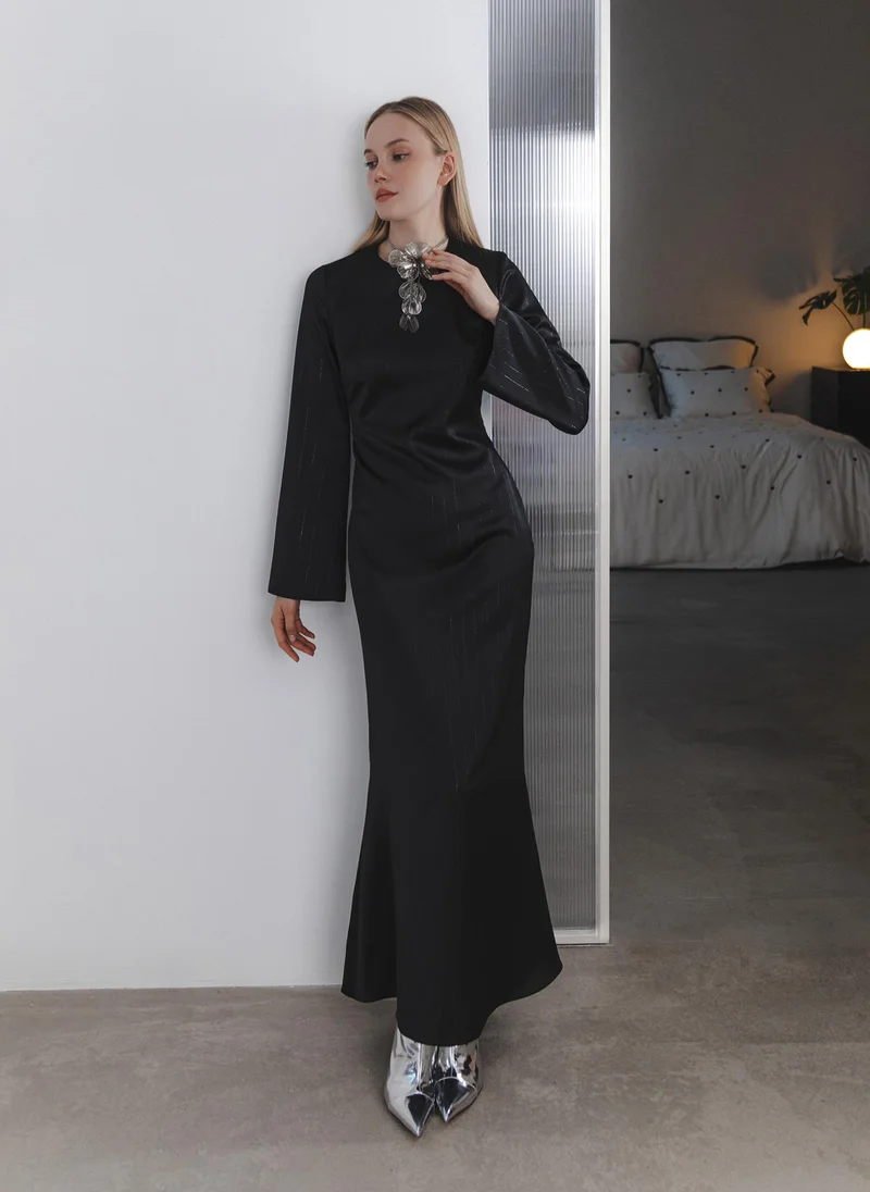 Lichi Small striped maxi dress