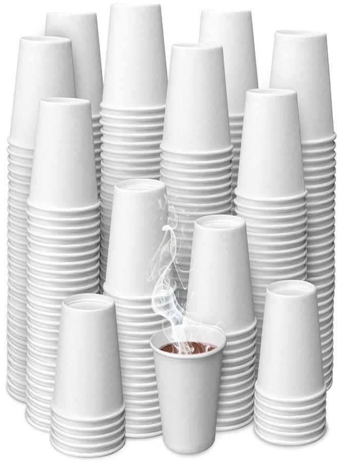 Prestee 500 Pack 3 oz Paper Coffee Cups - Hot Drinking Cups for Coffee, Tea, Snacks or Mouthwash - Image 1