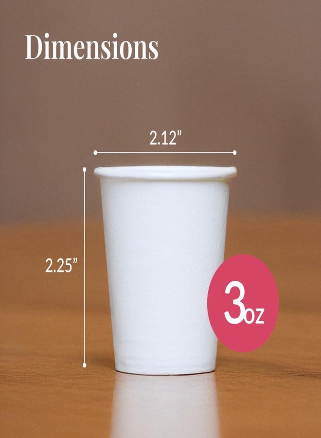 Prestee 500 Pack 3 oz Paper Coffee Cups - Hot Drinking Cups for Coffee, Tea, Snacks or Mouthwash - Image 3