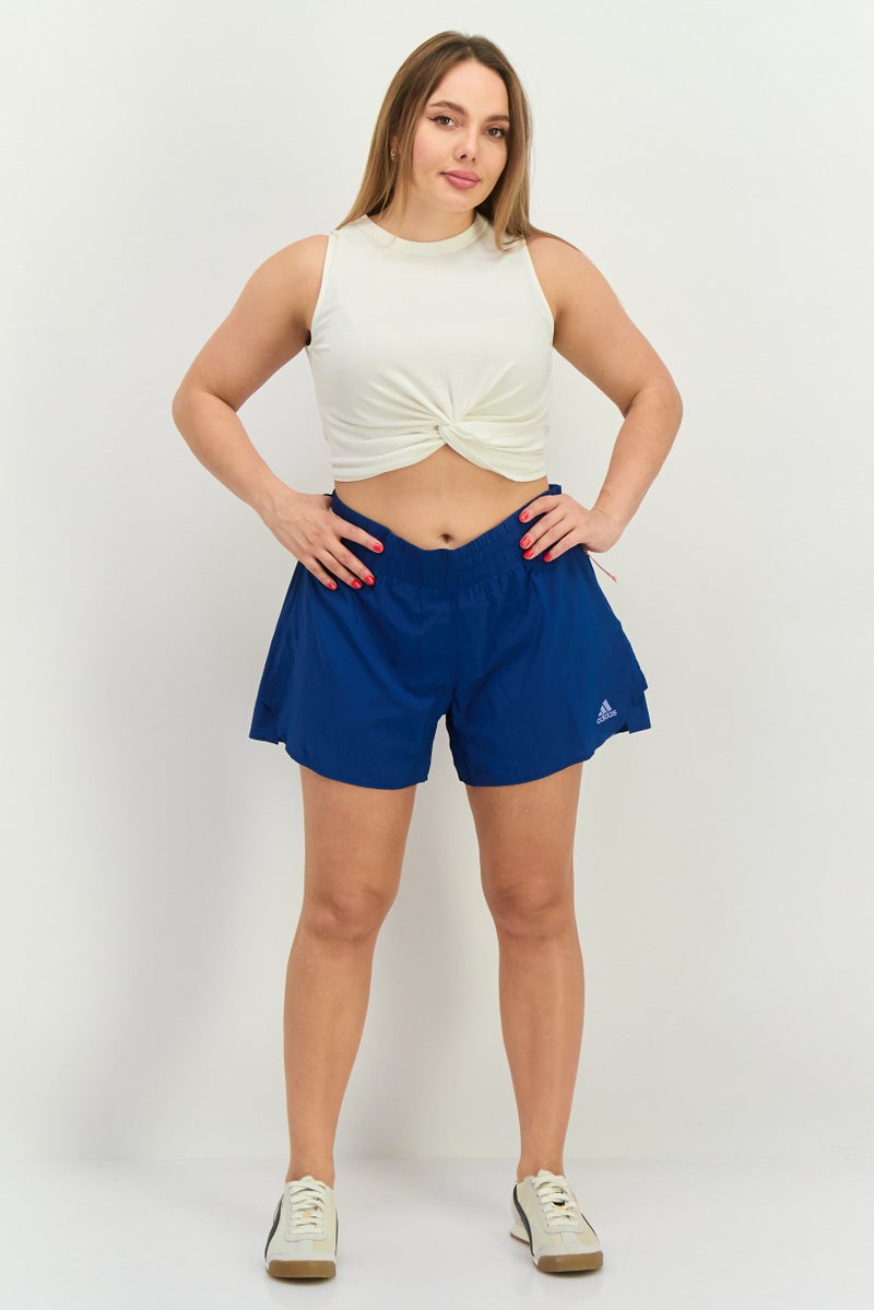 Adidas Women Sportswear Fit 4 Inseams Running Shorts, Teal Blue - Image 3