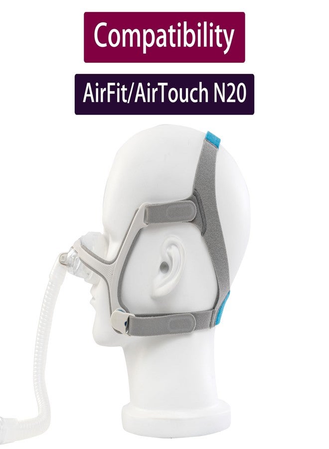ULSEIGN حزام رأس بديل من ULSEIGN لقناع الأنف ResMed AirFit/AirTouch N20 CPAP مع مشابك مغناطيسية - متوسط - عبوة واحدة - Image 2
