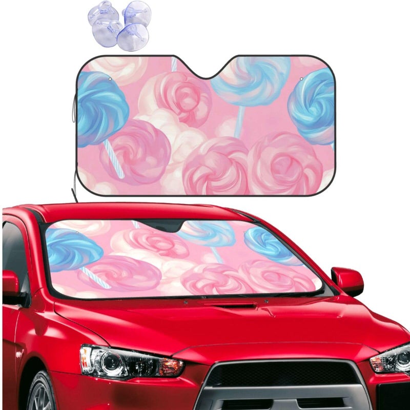 Foldable Car Windshield Sun Shade Medium Black Sun Visor Protector Interior Accessories - Image 2