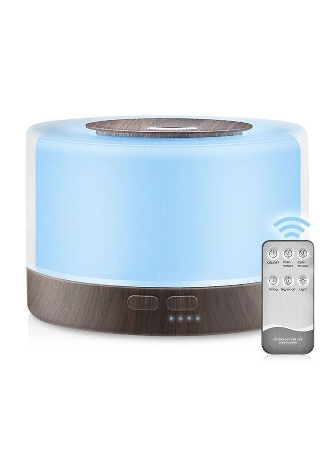 Arabest - 500ml Ultrasonic Air Humidifier, Essential Oil Diffuser, 7-color LED Light with Remote Control, Timing Setting, Suitable for Home/Office/Study - Image 1