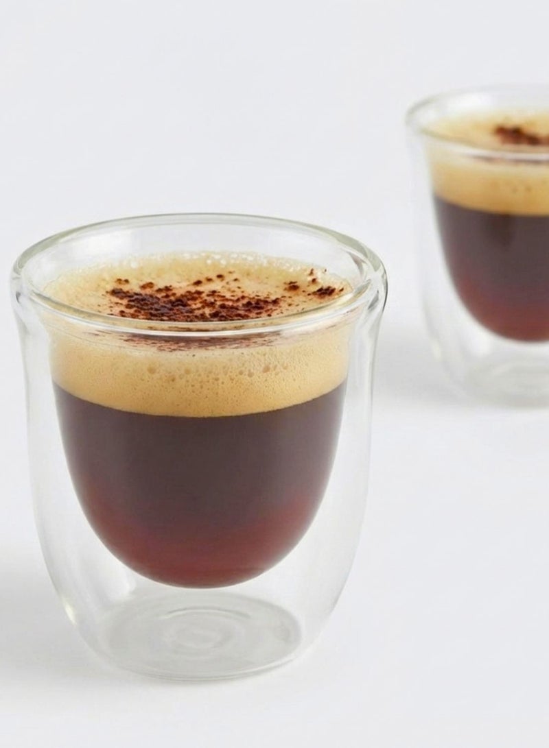 1Chase Borosilicate Double Wall Coffee Tea Cup 80ML Set Of 6 - Image 2