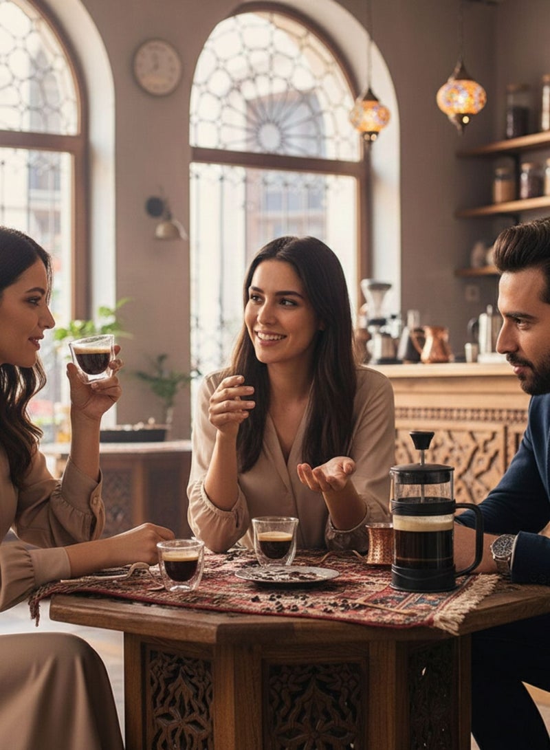 1Chase Borosilicate Double Wall Coffee Tea Cup 80ML Set Of 6 - Image 5