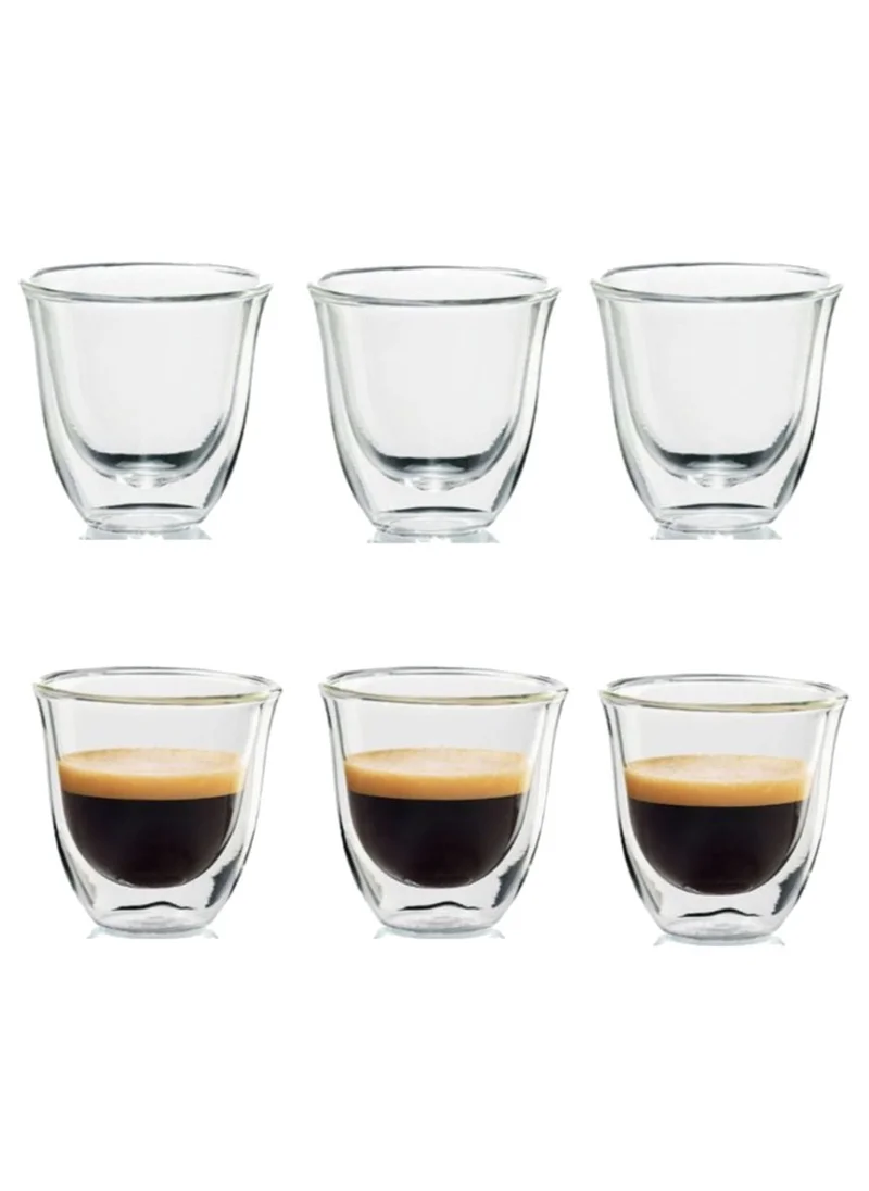 1Chase Set Of 6 Double Wall Borosilicate Coffee Tea Cup 80ML