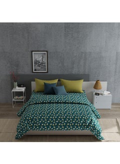 Trident Trident Everyday Double Bed Queen Size Bedsheet, 120 Thread Count, 100% Cotton With 2 Pillow Covers, Soft Finish-Atlas Green  - Image 1