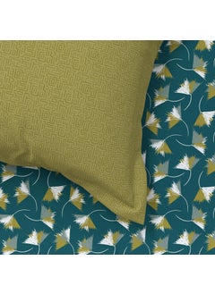 Trident Trident Everyday Double Bed Queen Size Bedsheet, 120 Thread Count, 100% Cotton With 2 Pillow Covers, Soft Finish-Atlas Green  - Image 5