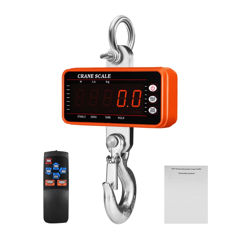Hook Hung Scale: Aluminum Alloy Rust-Proof Thick Rings - High Accurate Large Screen Digital Scale for Travel Heavy Duty Weighing - Image 1