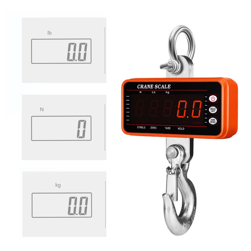 Hook Hung Scale: Aluminum Alloy Rust-Proof Thick Rings - High Accurate Large Screen Digital Scale for Travel Heavy Duty Weighing - Image 4