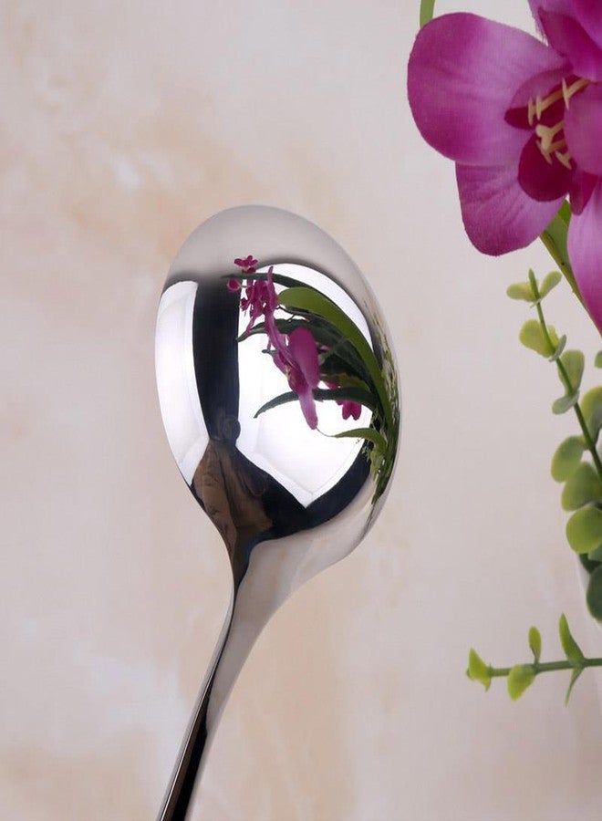ZDFQly Small Ladle, Sauce - Gravy Ladle, 7.9 Inch, 18/10 Stainless Steel Small Gravy Soup Spoon for Spooning Gravies or Sauces, Set of 2(Silver） - Image 5