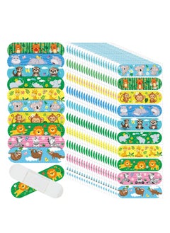 Excefore Kids Cartoon Bandages, 10 Styles Flexible Adhesive Colorful Cute Bandages, Waterproof Breathable Bandages, Knuckle Fingertip Breathable Stickers Protection, for Scrapes and Cuts (200 Pcs)  - Image 1