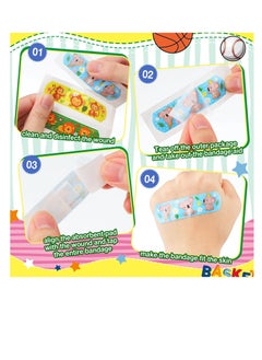 Excefore Kids Cartoon Bandages, 10 Styles Flexible Adhesive Colorful Cute Bandages, Waterproof Breathable Bandages, Knuckle Fingertip Breathable Stickers Protection, for Scrapes and Cuts (200 Pcs)  - Image 4