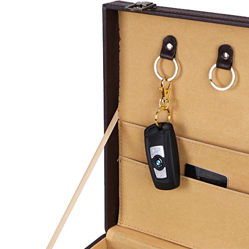 SAMLOO 5 Set Key Chain Flat Key Rings Women Metal Swivel Clasps Snap-On Keychain Ring Hook Spring Clip Snap Hook Lobster Clasp for Keys, Lanyards Jewelry Findings, Round Edge, Gold - Image 5