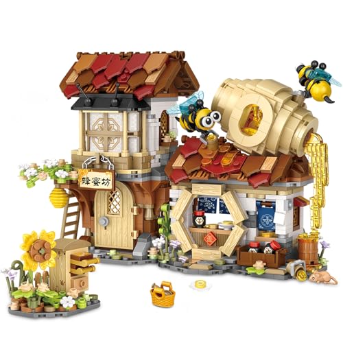 TOY PLAYER Honey Workshop Mini Building Blocks MOC Creative Building Toys Model Set for 79 Years Old Girls Boys 1242 PCS Simulation Architecture Construction Toy Gift Idea for Kids Adults - Image 1