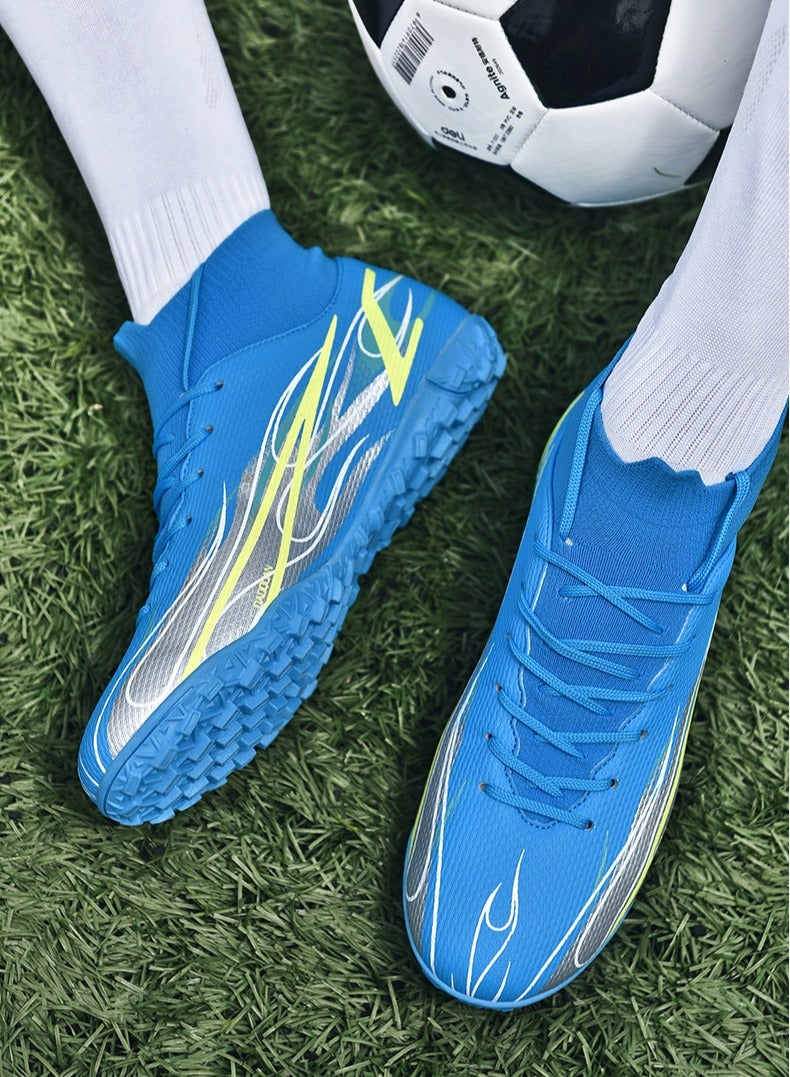 SKT Shiketro High-Top Short Spikes Artificial Turf Soccer Boots for Teenagers and Students, Outdoor Training Sneakers for Men and Women - Image 3