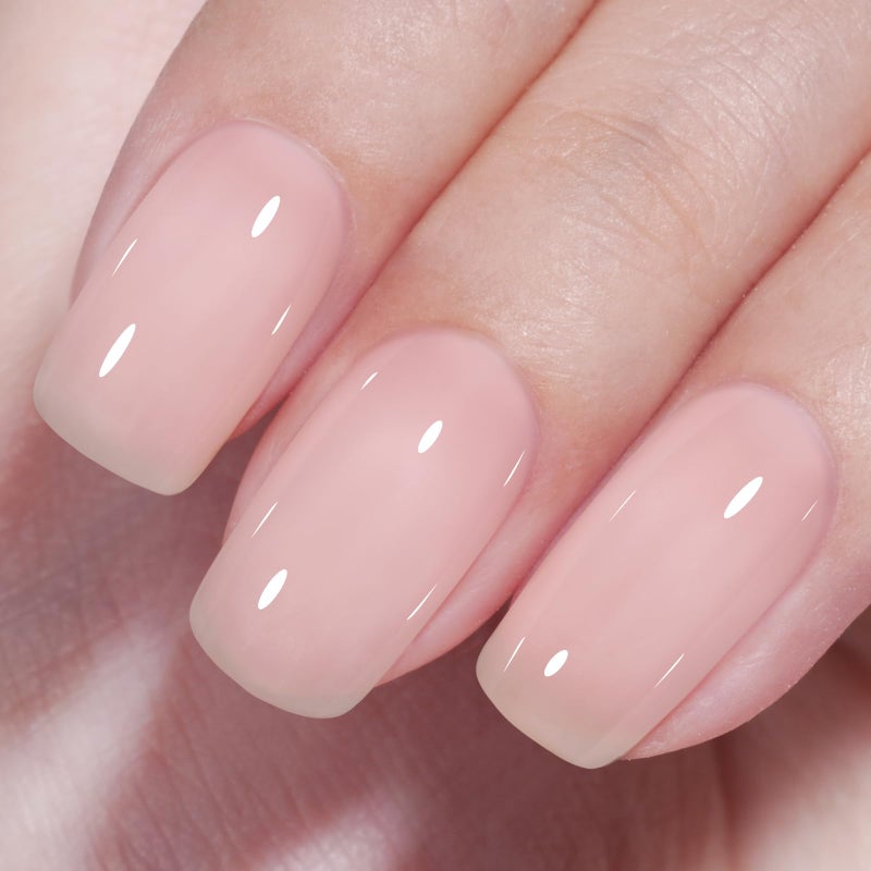 AILLSA Nude Gel Polish Pink Bunny Jelly Gel Nail Polish Sheer Neutral Translucent Gel Polish Long Lasting Milky Natural Color Nails Soak Off U V Gel for Nail Art at Home Valentine Gift 0.51 Oz GD53 - Image 1