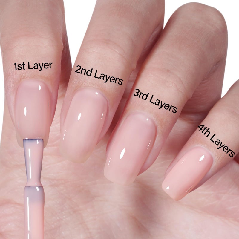 AILLSA Nude Gel Polish Pink Bunny Jelly Gel Nail Polish Sheer Neutral Translucent Gel Polish Long Lasting Milky Natural Color Nails Soak Off U V Gel for Nail Art at Home Valentine Gift 0.51 Oz GD53 - Image 3