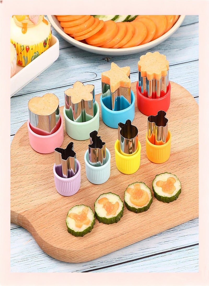 12-Piece Stainless Steel Sandwiches Cutter Set Multicolour Cookie Molds for Cakes Biscuits, and Sandwiches, Heart Star Flower Shapes Fruit Vegetable Mold for Kids Boys & Girls Adult - Image 4