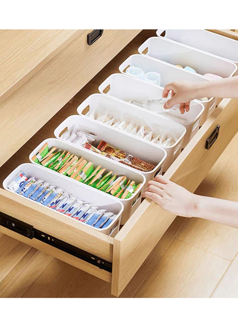 general Small Storage Bin, Stackable Storage Bins, Durable Storage Basket Cabinet Organizer, Multi-Use Organizer Bins, Pack of 8 (Pack of 8 / Narrow) - Image 2