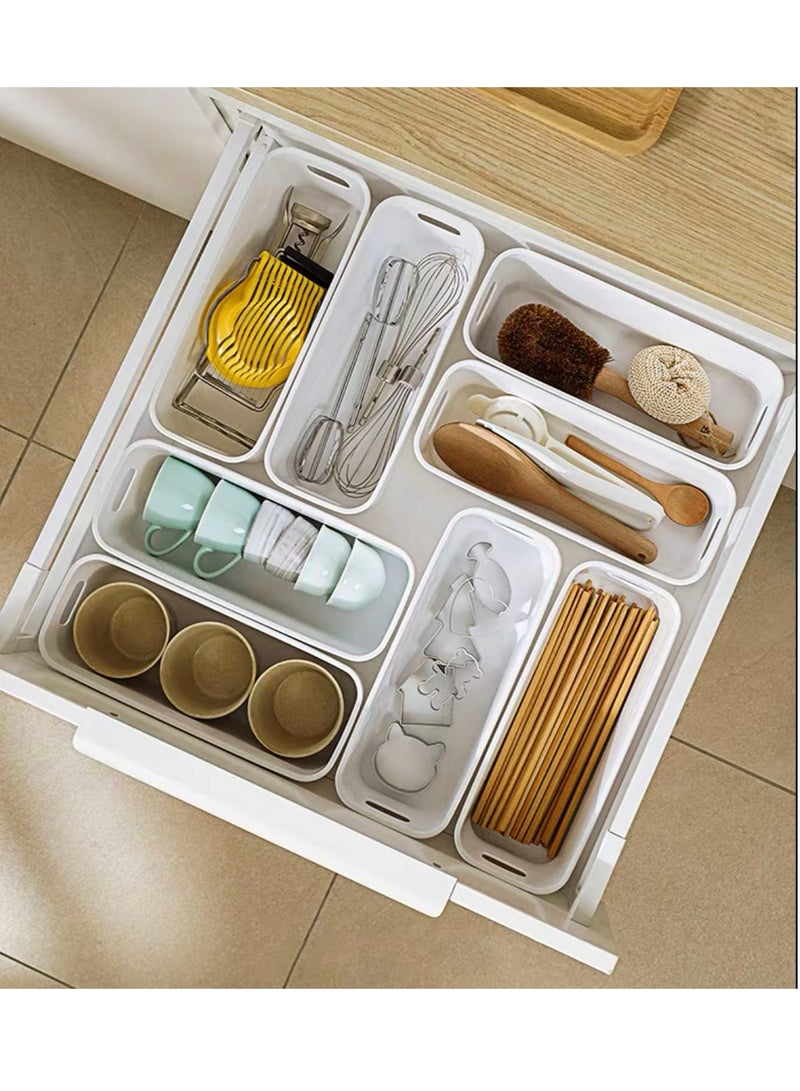 general Small Storage Bin, Stackable Storage Bins, Durable Storage Basket Cabinet Organizer, Multi-Use Organizer Bins, Pack of 8 (Pack of 8 / Narrow) - Image 3