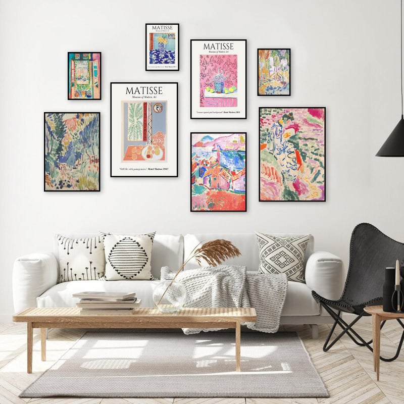 uniro Matisse Wall Art Prints, Matisse Eclectic Wall Decor, Henri Matisse Exhibition Posters for Room Aesthetic, Minimalist Abstract Vintage Gallery Canvas Paintings, Maximalist Eclectic Home Decor - Image 4