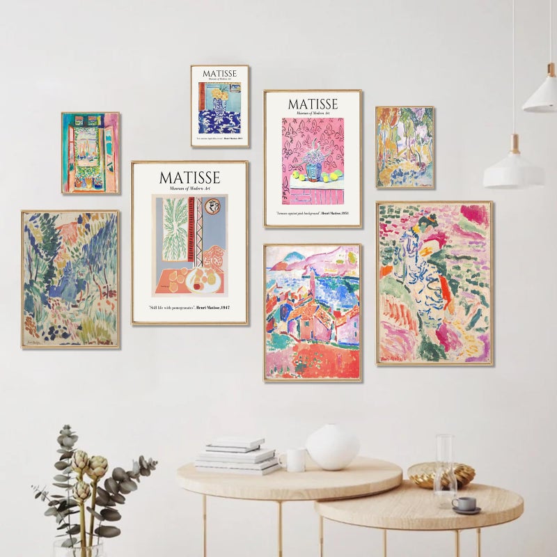 uniro Matisse Wall Art Prints, Matisse Eclectic Wall Decor, Henri Matisse Exhibition Posters for Room Aesthetic, Minimalist Abstract Vintage Gallery Canvas Paintings, Maximalist Eclectic Home Decor - Image 3