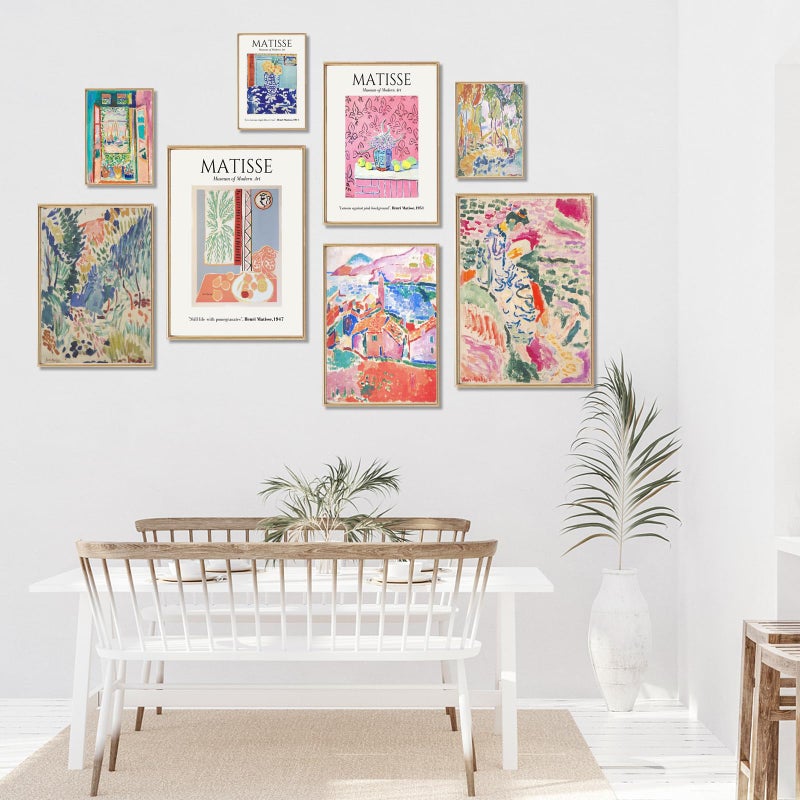 uniro Matisse Wall Art Prints, Matisse Eclectic Wall Decor, Henri Matisse Exhibition Posters for Room Aesthetic, Minimalist Abstract Vintage Gallery Canvas Paintings, Maximalist Eclectic Home Decor - Image 2