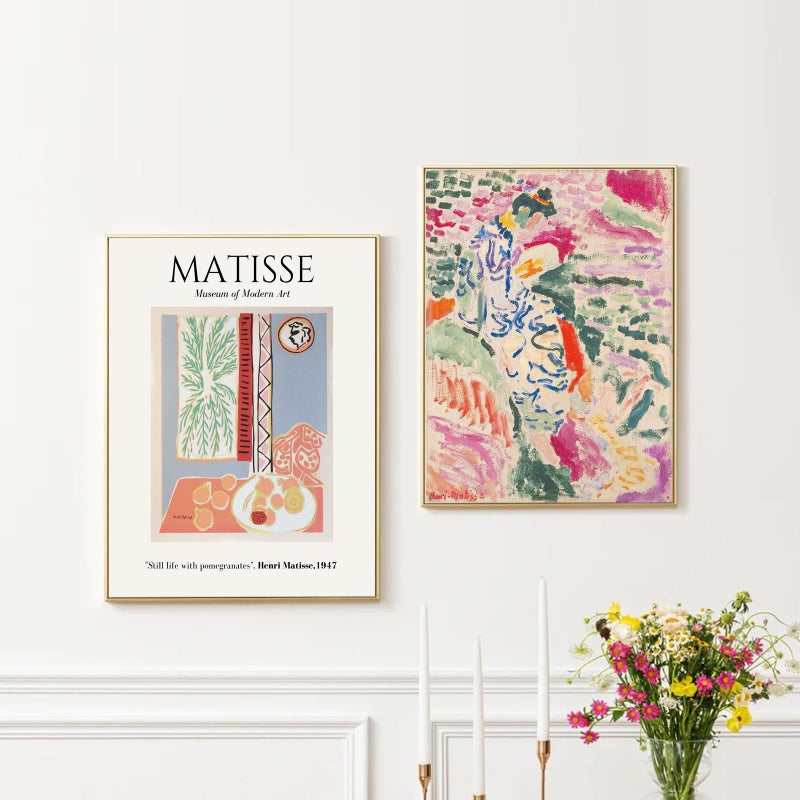 uniro Matisse Wall Art Prints, Matisse Eclectic Wall Decor, Henri Matisse Exhibition Posters for Room Aesthetic, Minimalist Abstract Vintage Gallery Canvas Paintings, Maximalist Eclectic Home Decor - Image 5