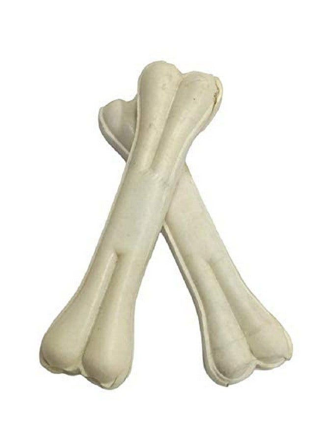 Premium Press Digestible Rawhide 10 Inch Calcium Chew Bones - Makes Teeth & Gums Healthy And Long Lasting Treats - (2 Piece Pack) - Image 1
