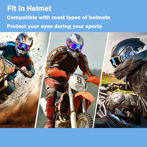 YOHOG Dirt Bike ATV Goggles Motorcycle Gear Motocross Riding Racing Dirtbike MX&MTB Accessories UTV Helmet Goggles Offroad Goggles Anti-Fog UV400 Scratch Dustproof Men Women Youth kids - Image 2