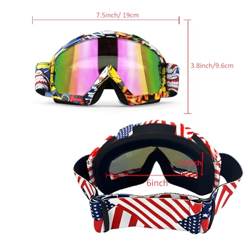 YOHOG Dirt Bike ATV Goggles Motorcycle Gear Motocross Riding Racing Dirtbike MX&MTB Accessories UTV Helmet Goggles Offroad Goggles Anti-Fog UV400 Scratch Dustproof Men Women Youth kids - Image 4