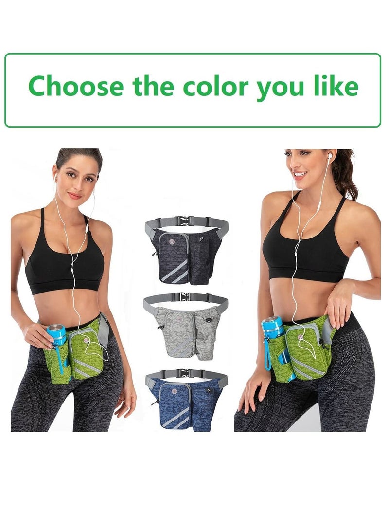 نيبمينينت Waist Pack Running Belt with Water Bottles Hydration Mini Bag Adjustable Strap Crossbody Large Pouch and for Outdoor Hiking Walking Travel - Image 4