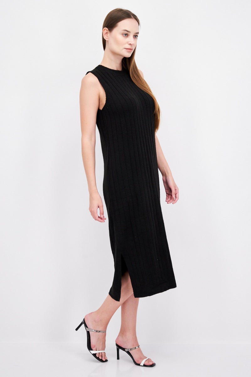 Fire & Glory Women Knitted Shift Dress, Black - Image 4