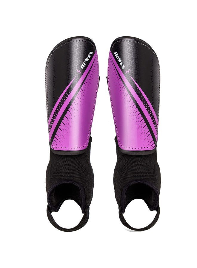 newox Soccer Shin Guards Kids Youth - Shin Pads Protection Boys Shin Guards Soccer Youth - Soccer Shin Guards for Kids 3-15 Years Old Girls Boys Large purple - Image 1