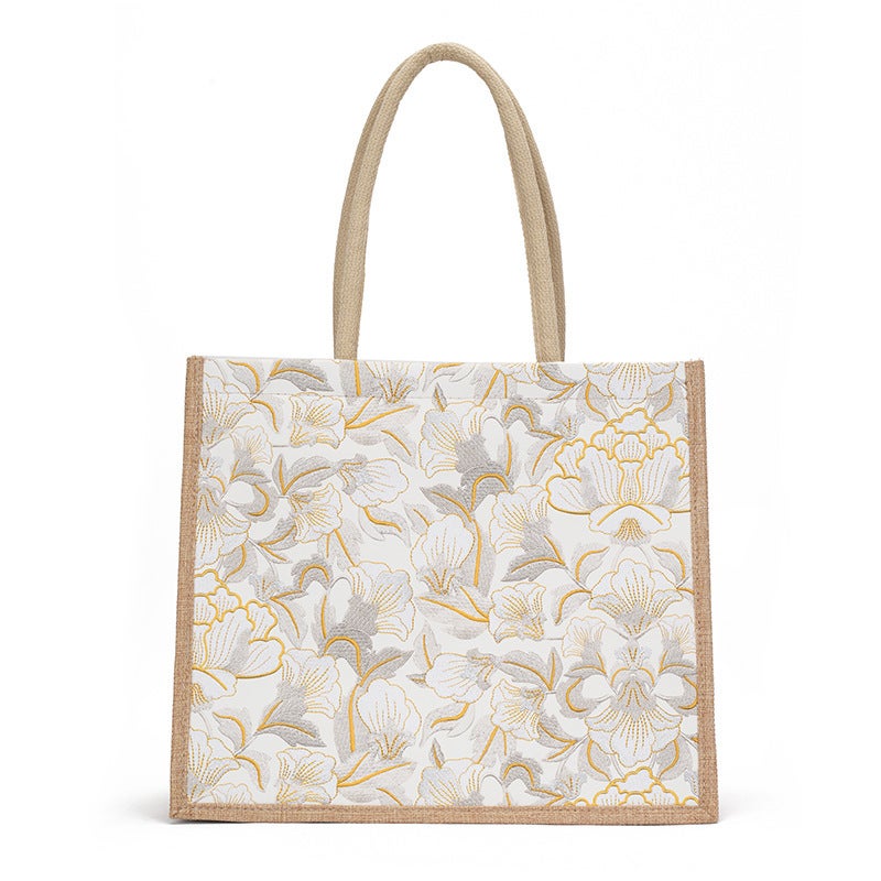 2025 High Quality Canvas Tote Bag Women'S Vintage Elegant Buckle Handbag Large Capacity Work Travel Bag - Image 1