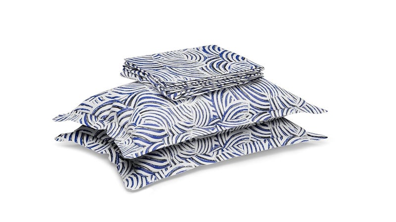 Himêya Himeya 100 Cotton 180 TC Bedsheet Double Size Bedsheet Double Bed Size with 2 Pillow Covers Tidal Moonlit Sky - Image 4