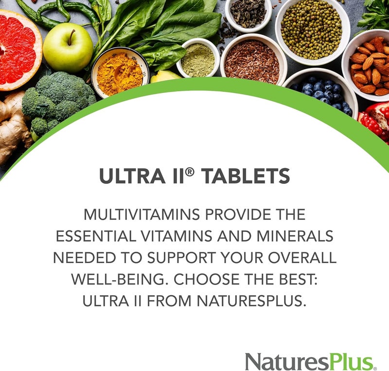 NaturesPlus Ultra II Daily  60 Tablets  Multivitamin with Whole Foods for Overall WellBeing  Supports Energy  Immune Health  Sustained Release  60 Servings - Image 3