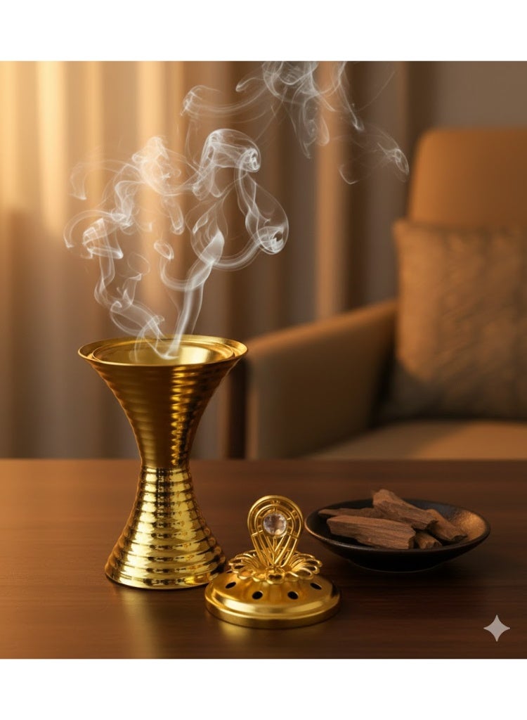 بيكي مبخرة يدوية محمولة باللون الذهبي - Image 4